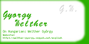 gyorgy welther business card