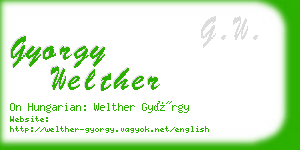 gyorgy welther business card